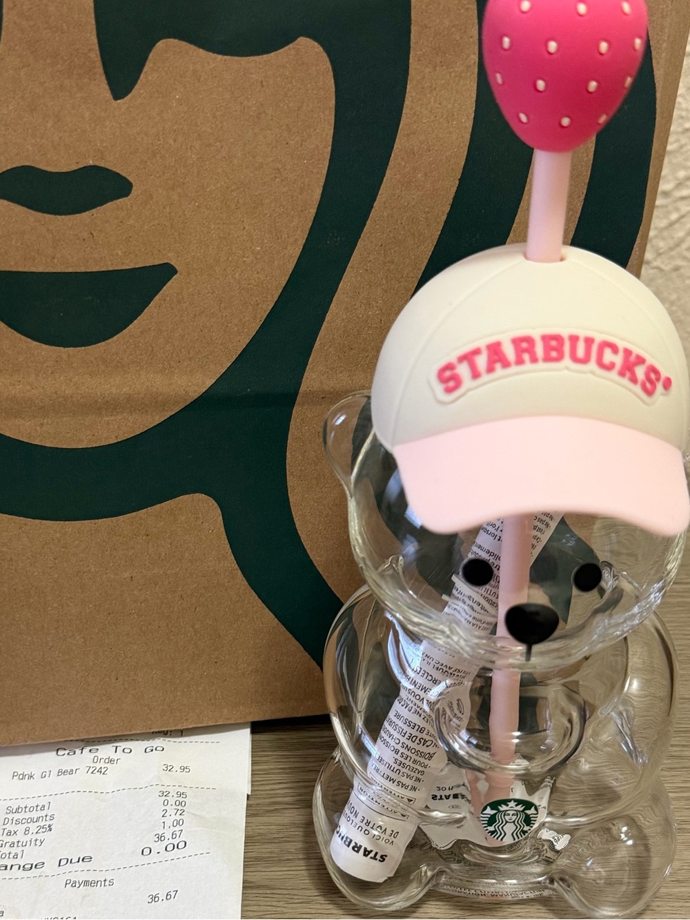 Starbucks Clear Bearista Glass Tumbler with Pink Accents

SAME DAY SHIPPING ✨